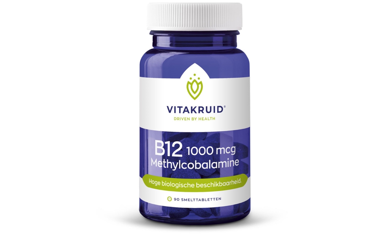 Vitakruid B12 1000 mcg Methylcobalamin 90 smelttabletten