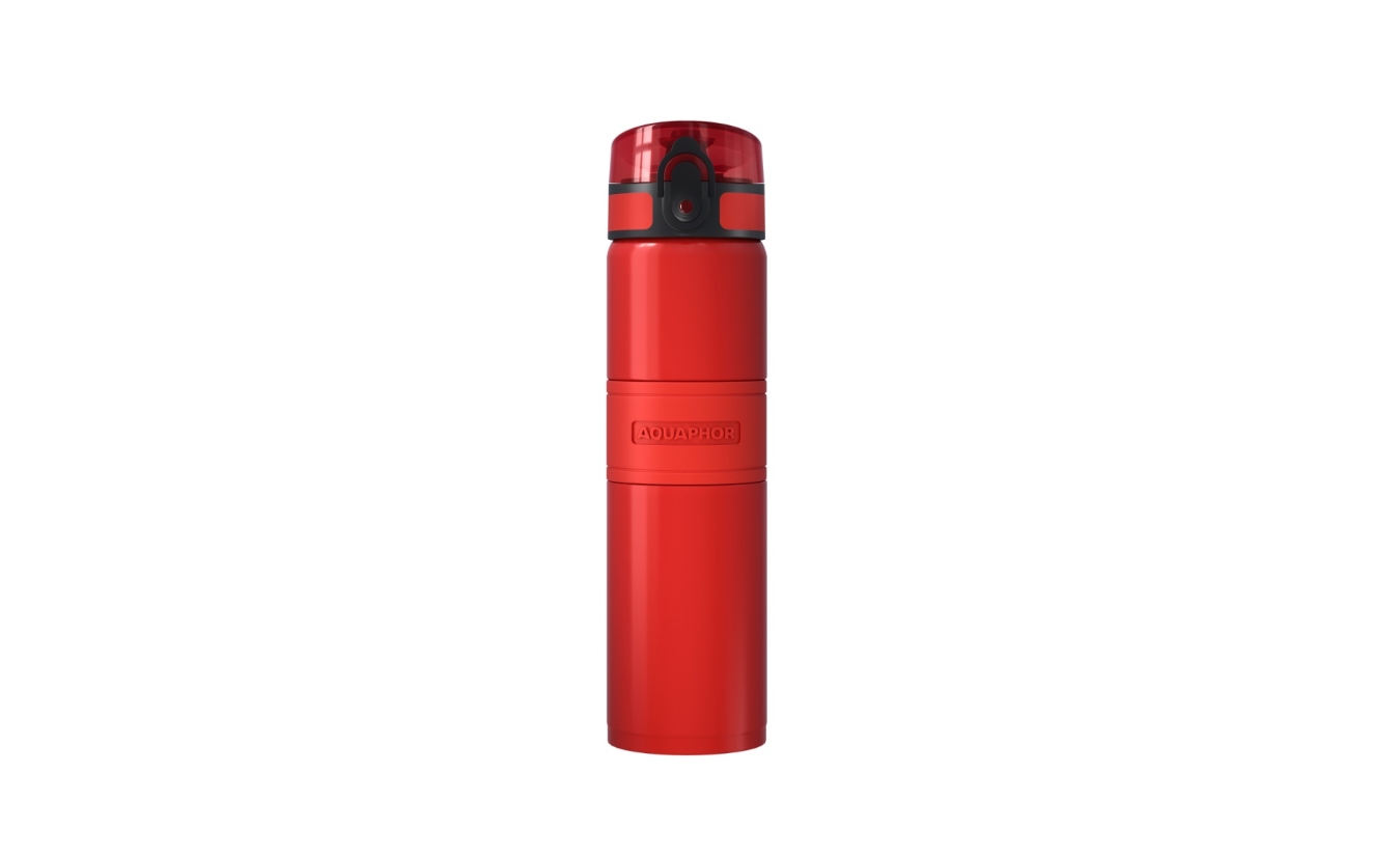 AQUAPHOR thermo bottle City Cool met filter (rood)