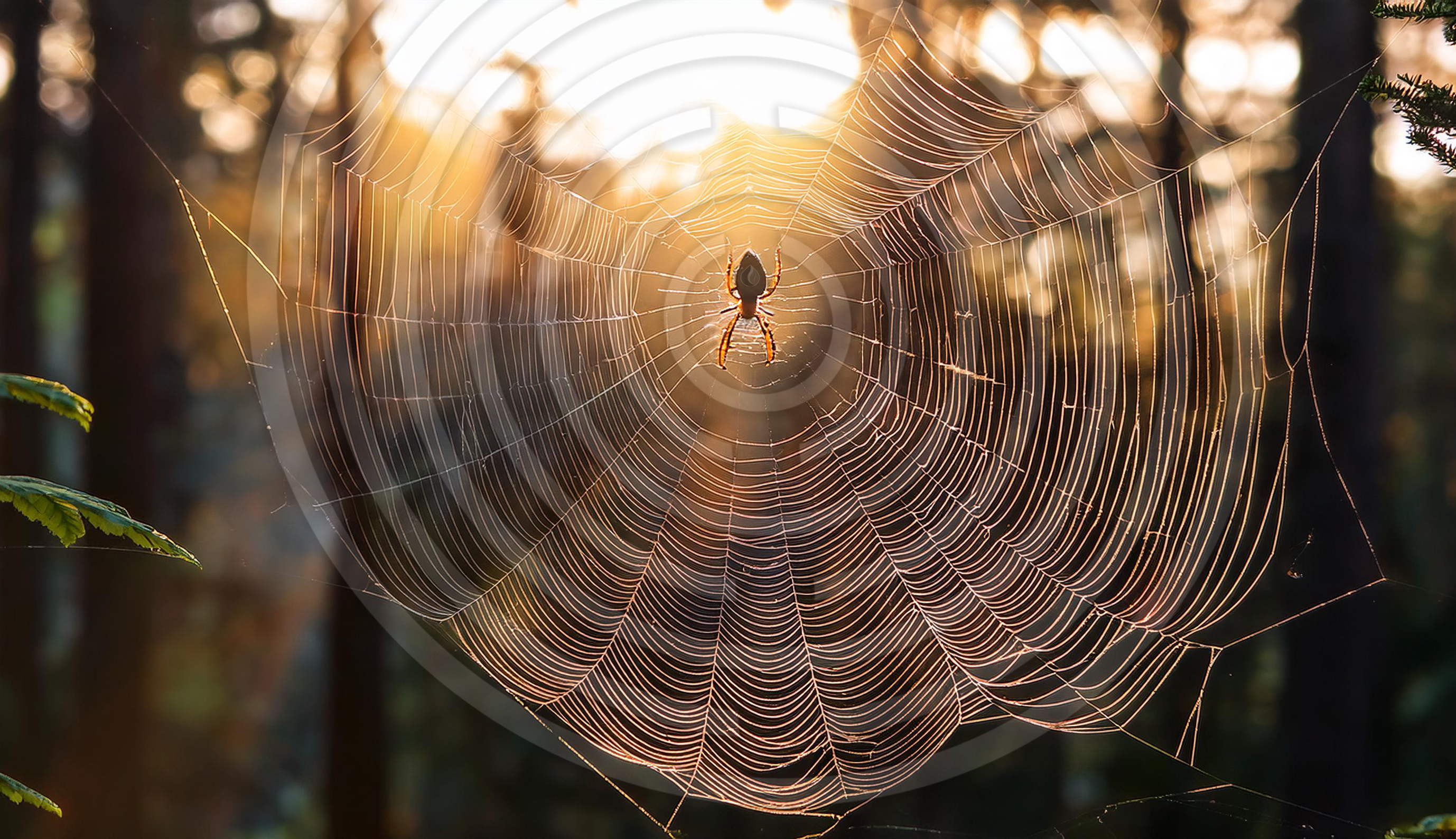 Spin in actie terwijl ze trillingen in haar web voelt, Alles is Frequentie